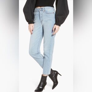 Levi's® Wedgie Icon Fit High Waist Crop Jeans (Bauhaus Blues)